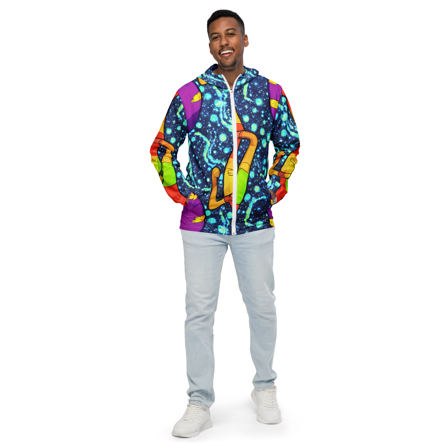 Men's Windbreaker - Cosmic Siblings