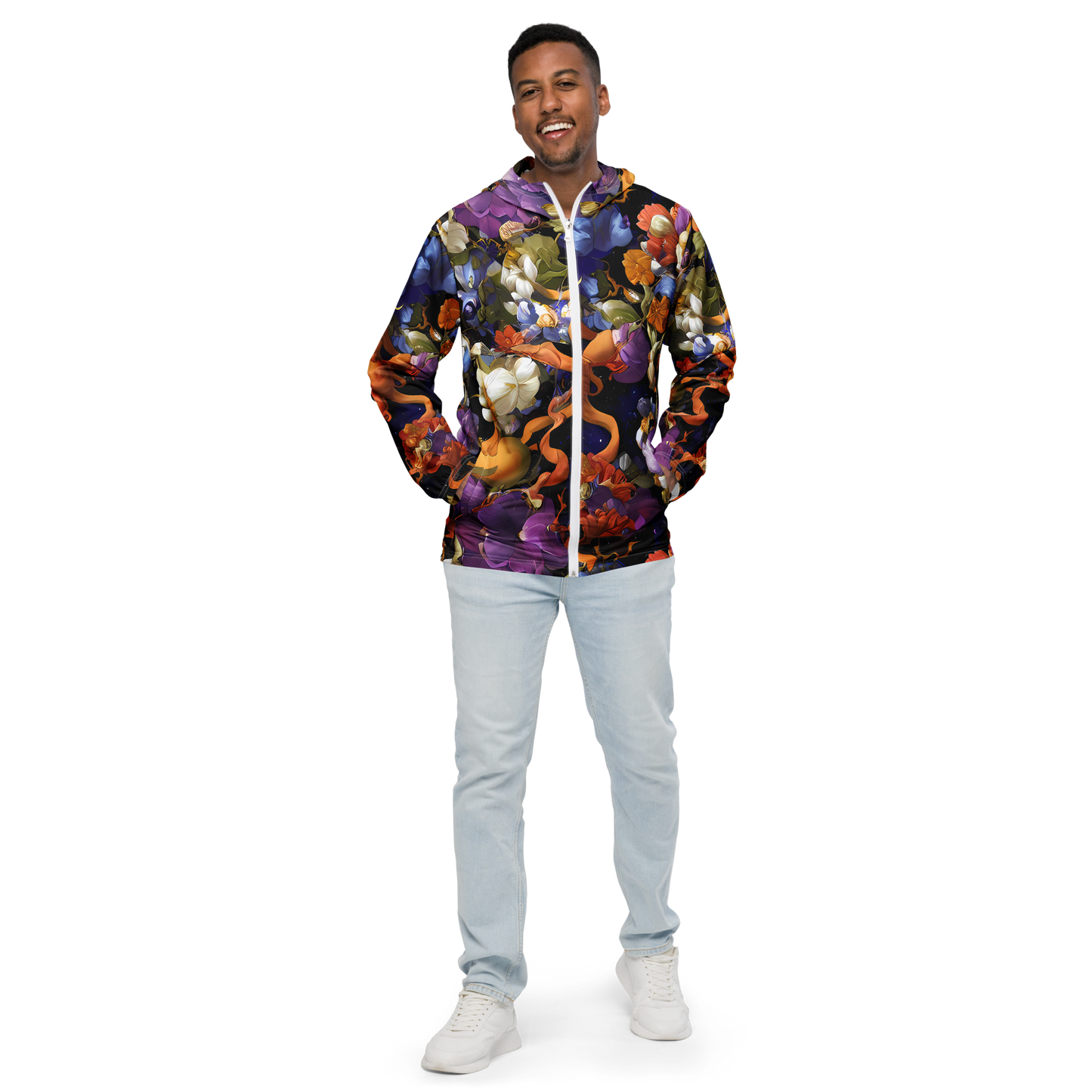 Men's Windbreaker - Blooming Cosmos