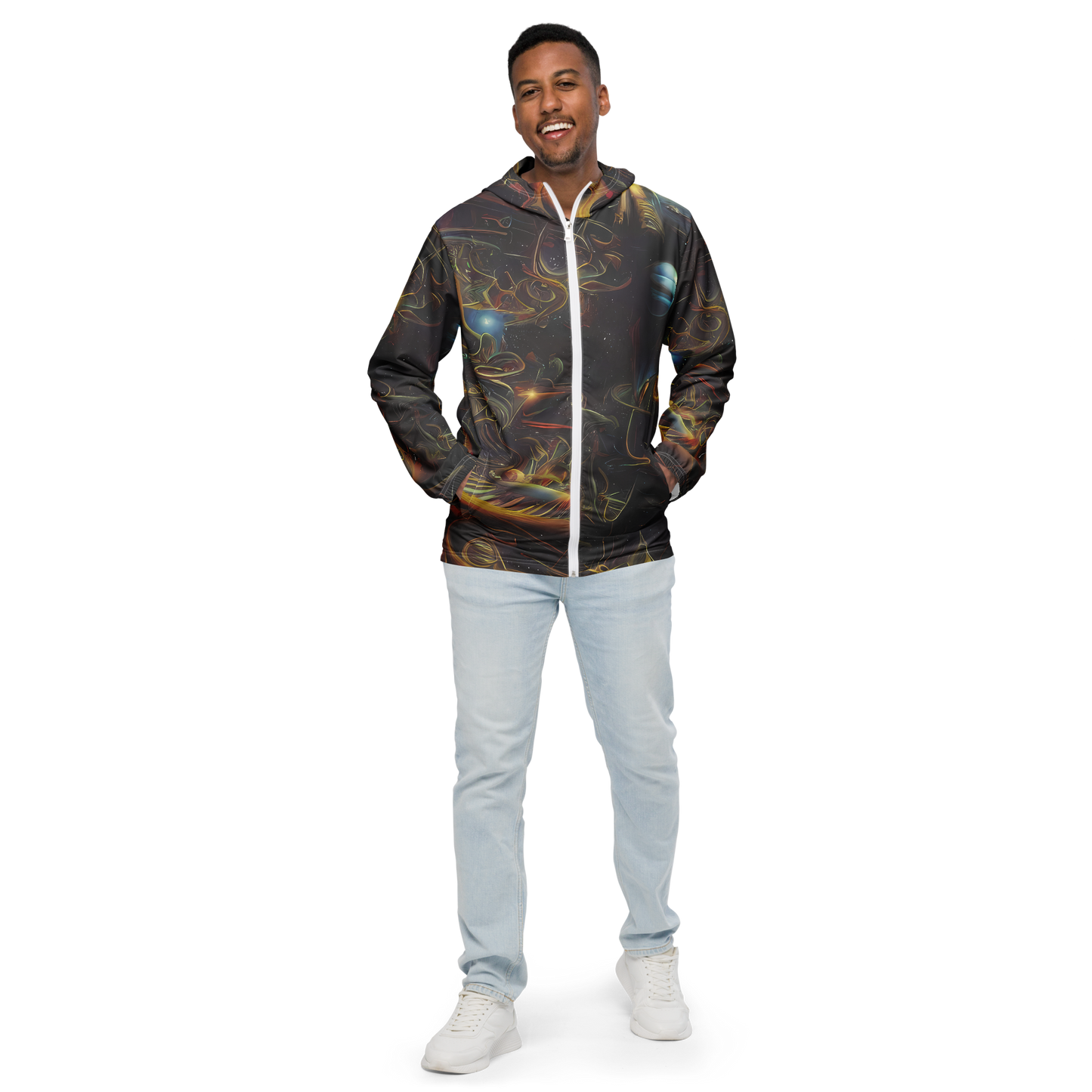 Men's Windbreaker - Galactic Swirl