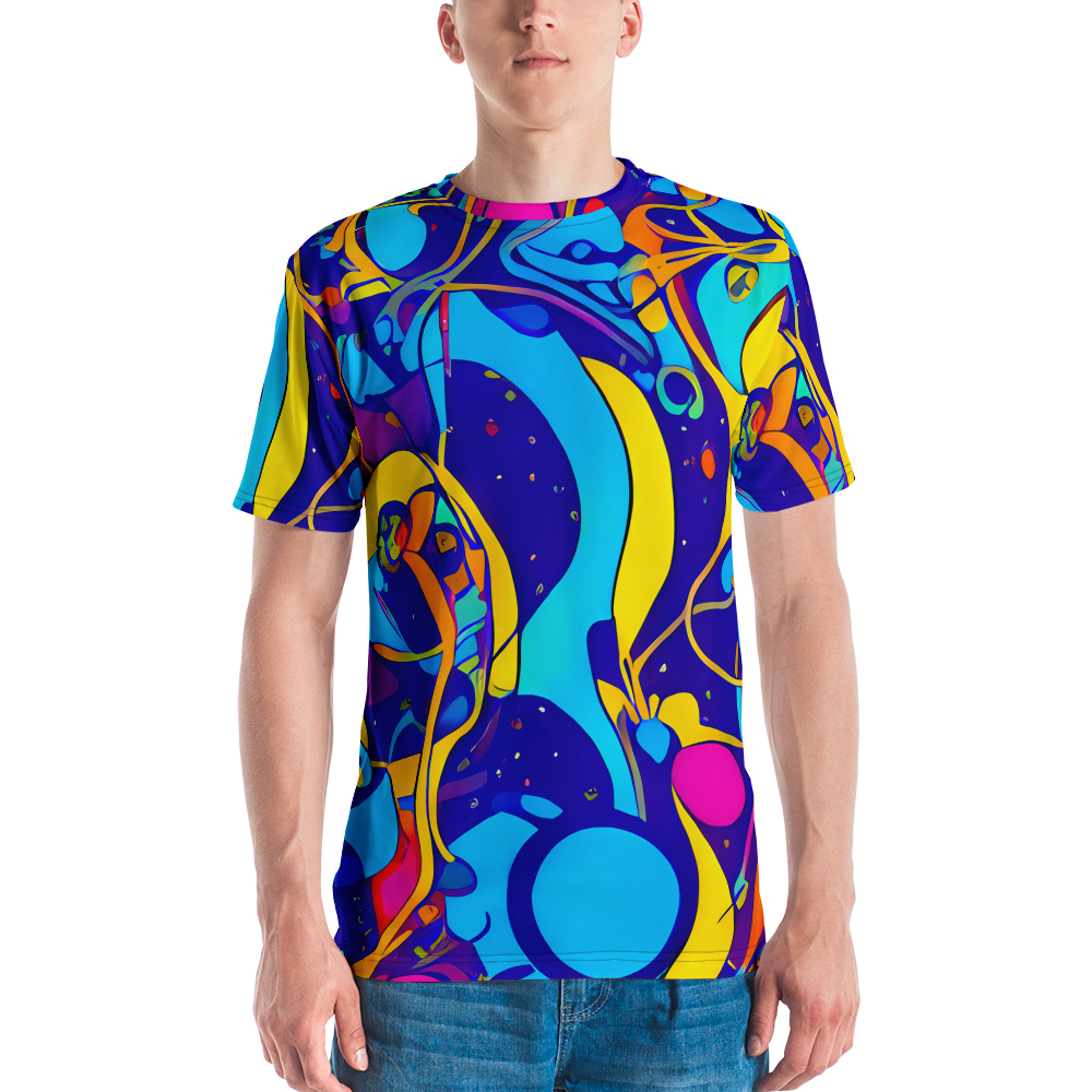 Men's Crew Neck T-Shirt - Spectral Tangle