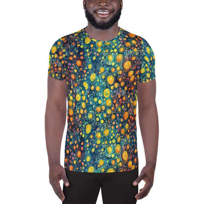 Men's Athletic T-Shirt - Starry Orbits