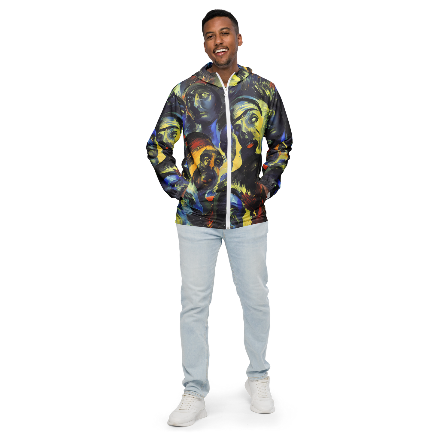 Men's Windbreaker - Cosmic Visages