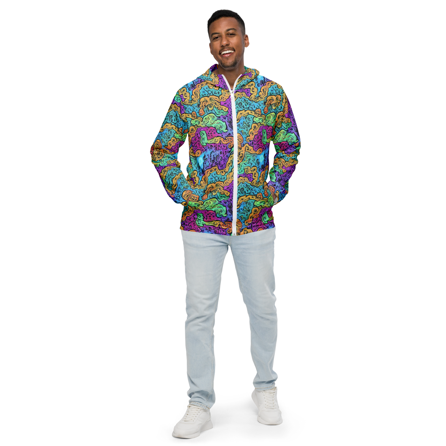 Men's Windbreaker - Intergalactic Graffiti