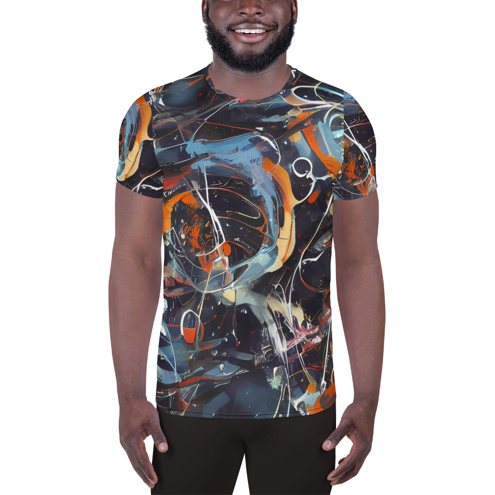 Men's Athletic T-Shirt - Neo-Splash Labyrinth