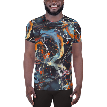 Men's Athletic T-Shirt - Neo-Splash Labyrinth