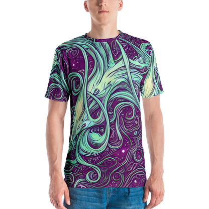 Men's Crew Neck T-Shirt - Temple Swirls