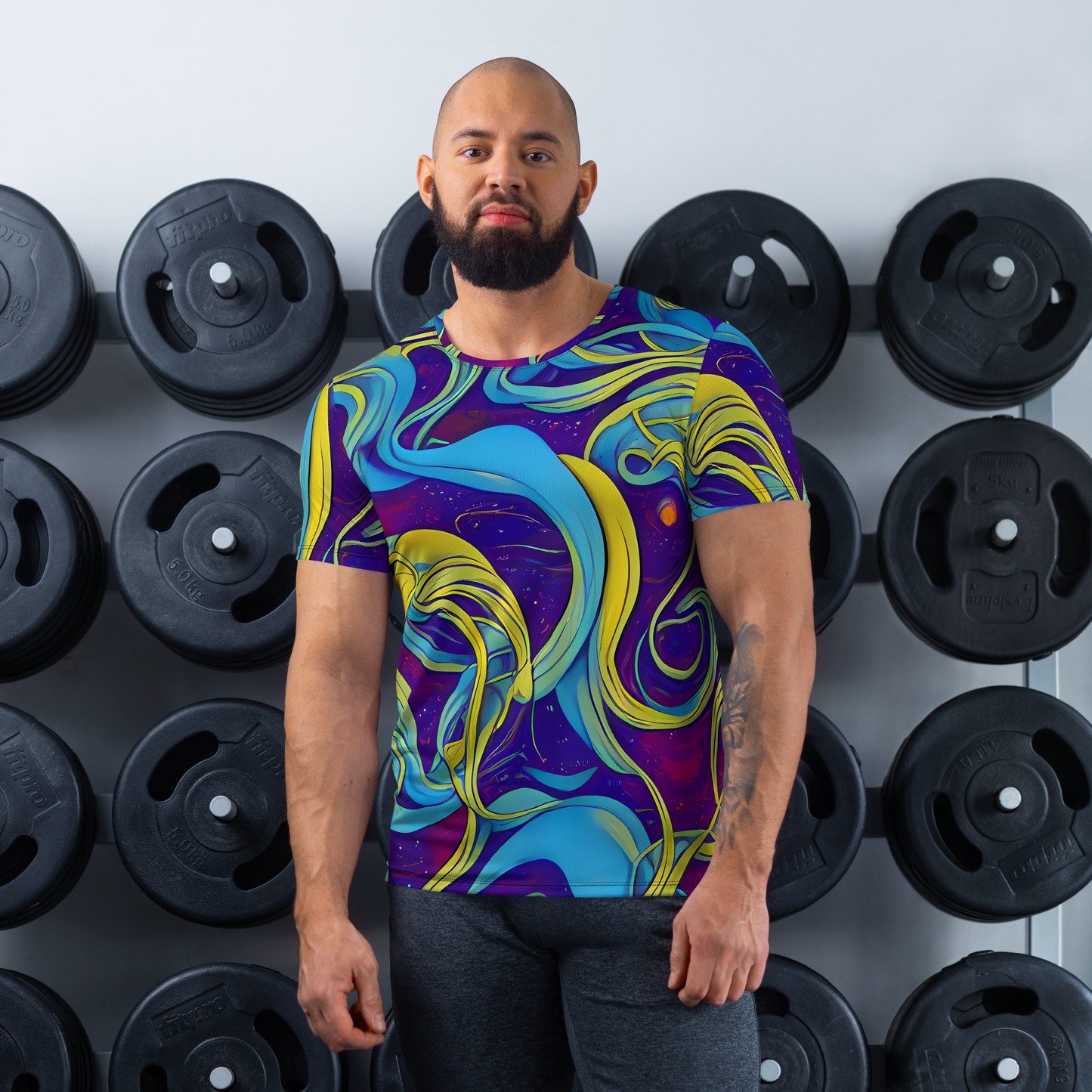 Men's Athletic T-Shirt - Stellar Swirls