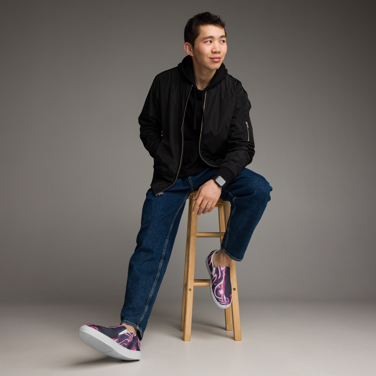 Men's Slip-On Canvas Shoes - Stardust Siren