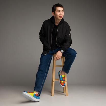 Men's Slip-On Canvas Shoes - Mondrian Mesh