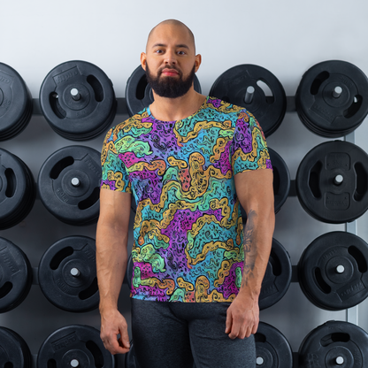 Men's Athletic T-Shirt - Intergalactic Graffiti