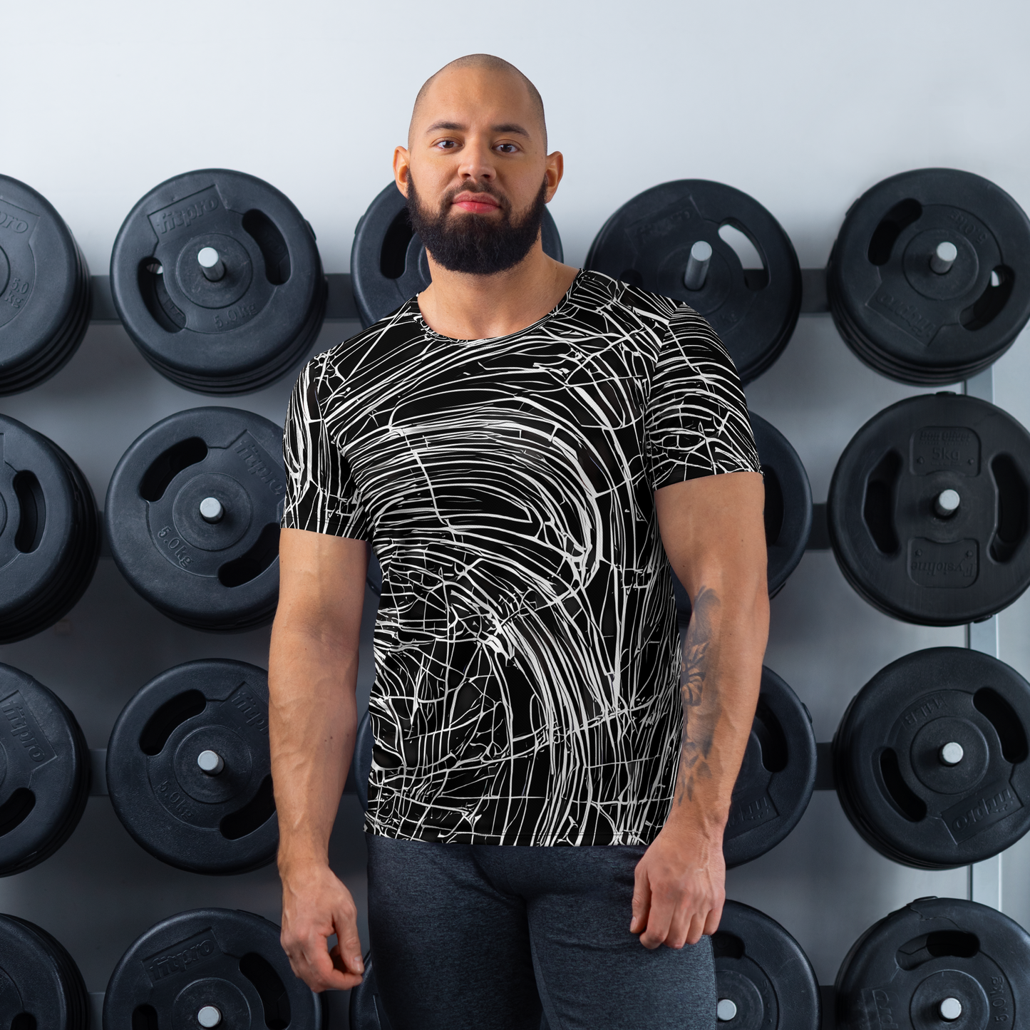 Men's Athletic T-Shirt - Biomech Spiral