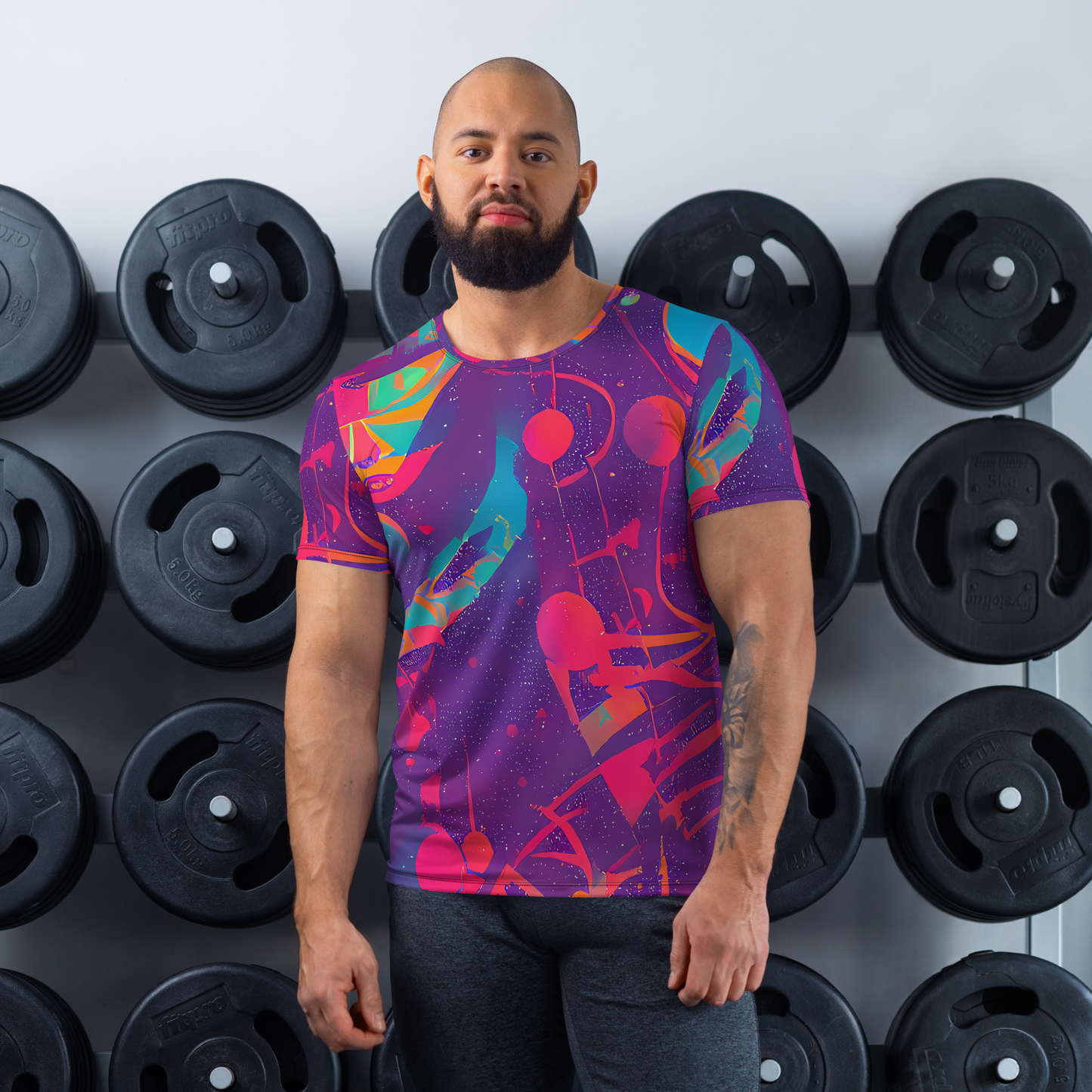 Men's Athletic T-Shirt - Spheric Rhapsody