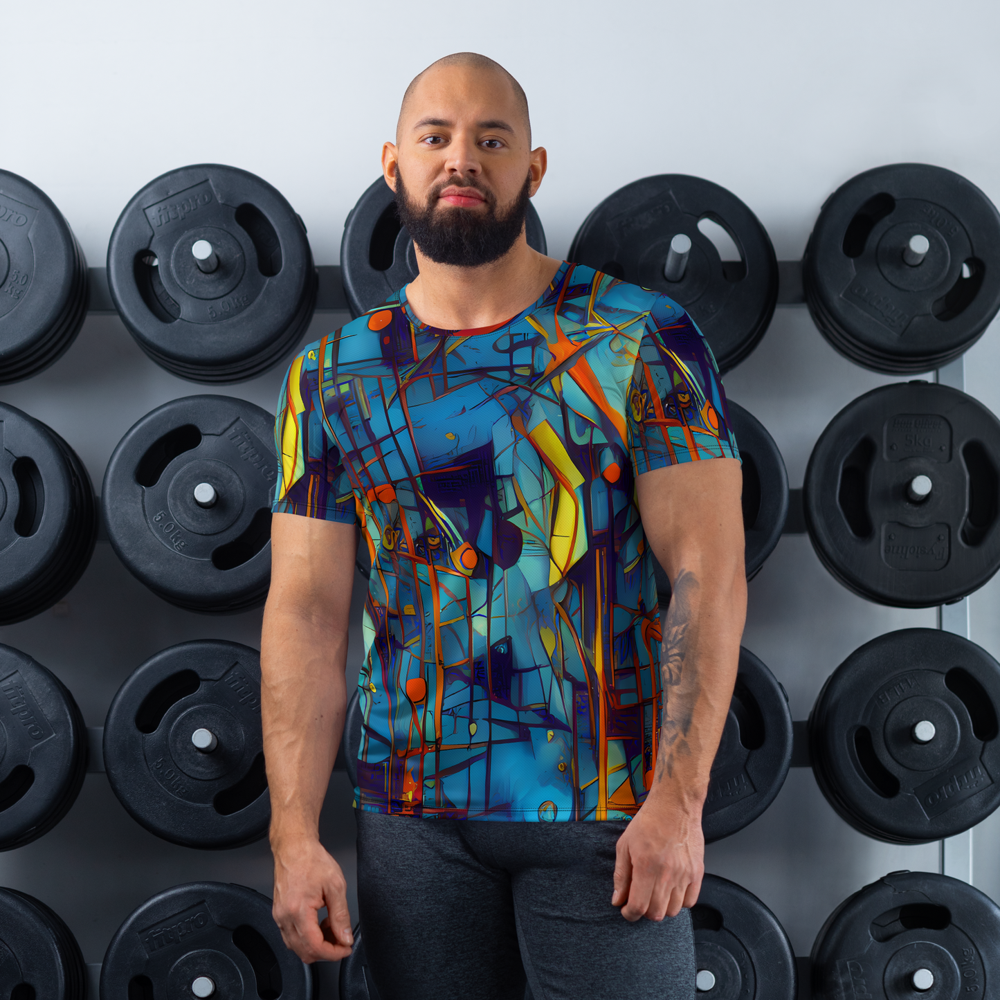 Men's Athletic T-Shirt - Abstract Eddy