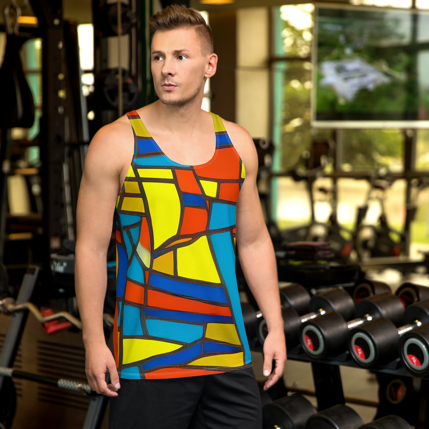 Men's Tank Top - Mondrian Mesh