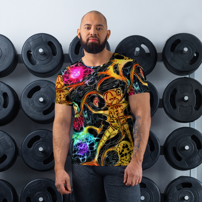 Men's Athletic T-Shirt - Psychedelic Pulsar