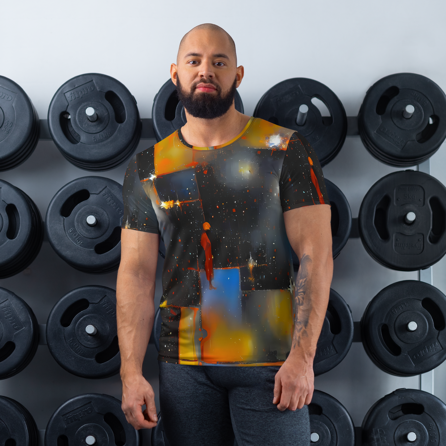 Men's Athletic T-Shirt - Monet's Matrix