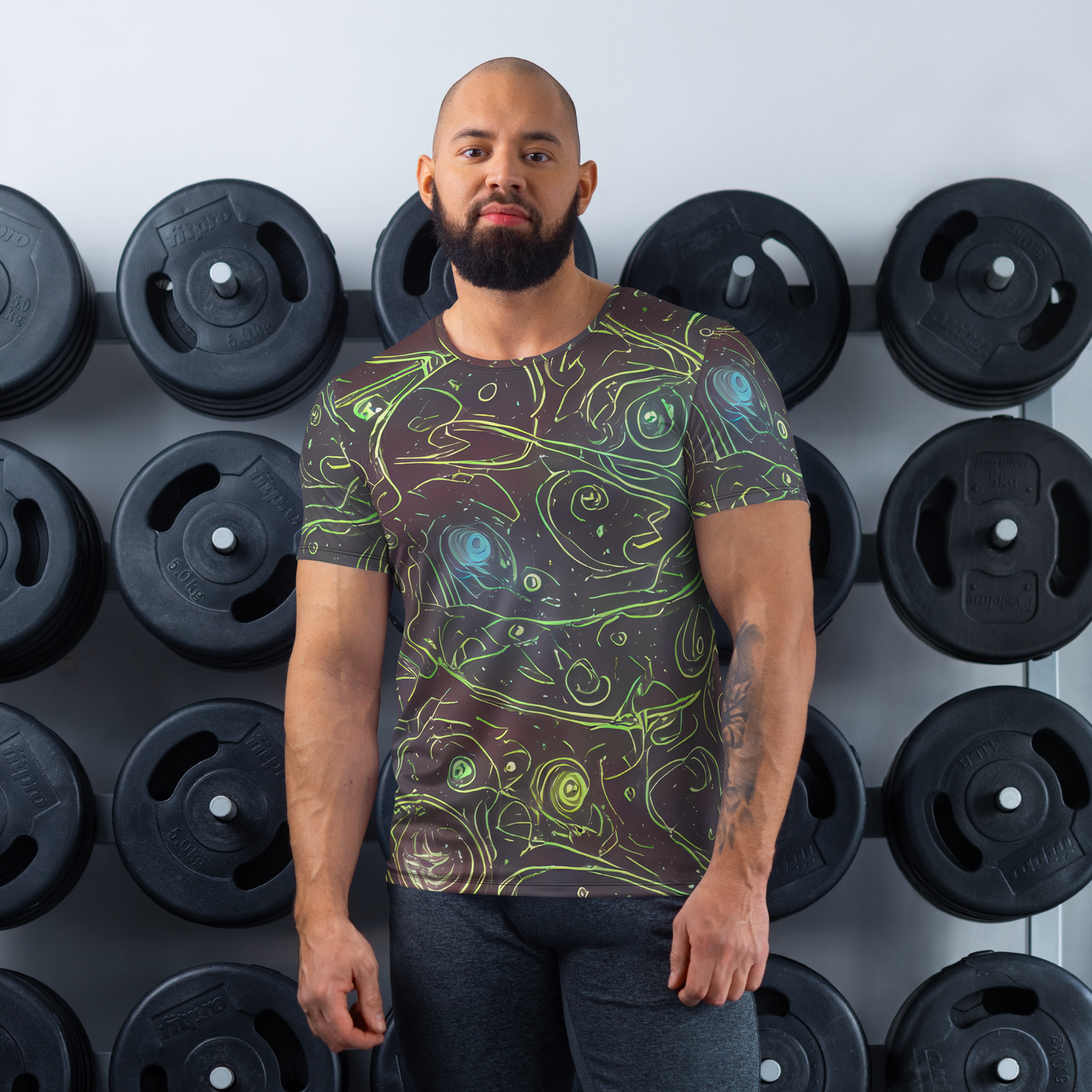 Men's Athletic T-Shirt - Starfield Scrolls