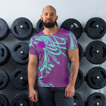 Men's Athletic T-Shirt - Neon Drift