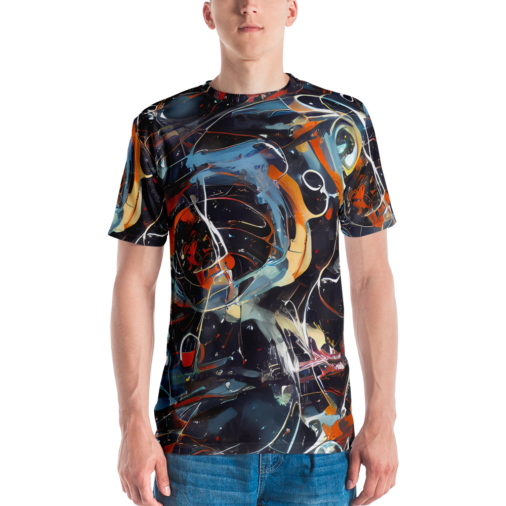 Men's Crew Neck T-Shirt - Neo-Splash Labyrinth