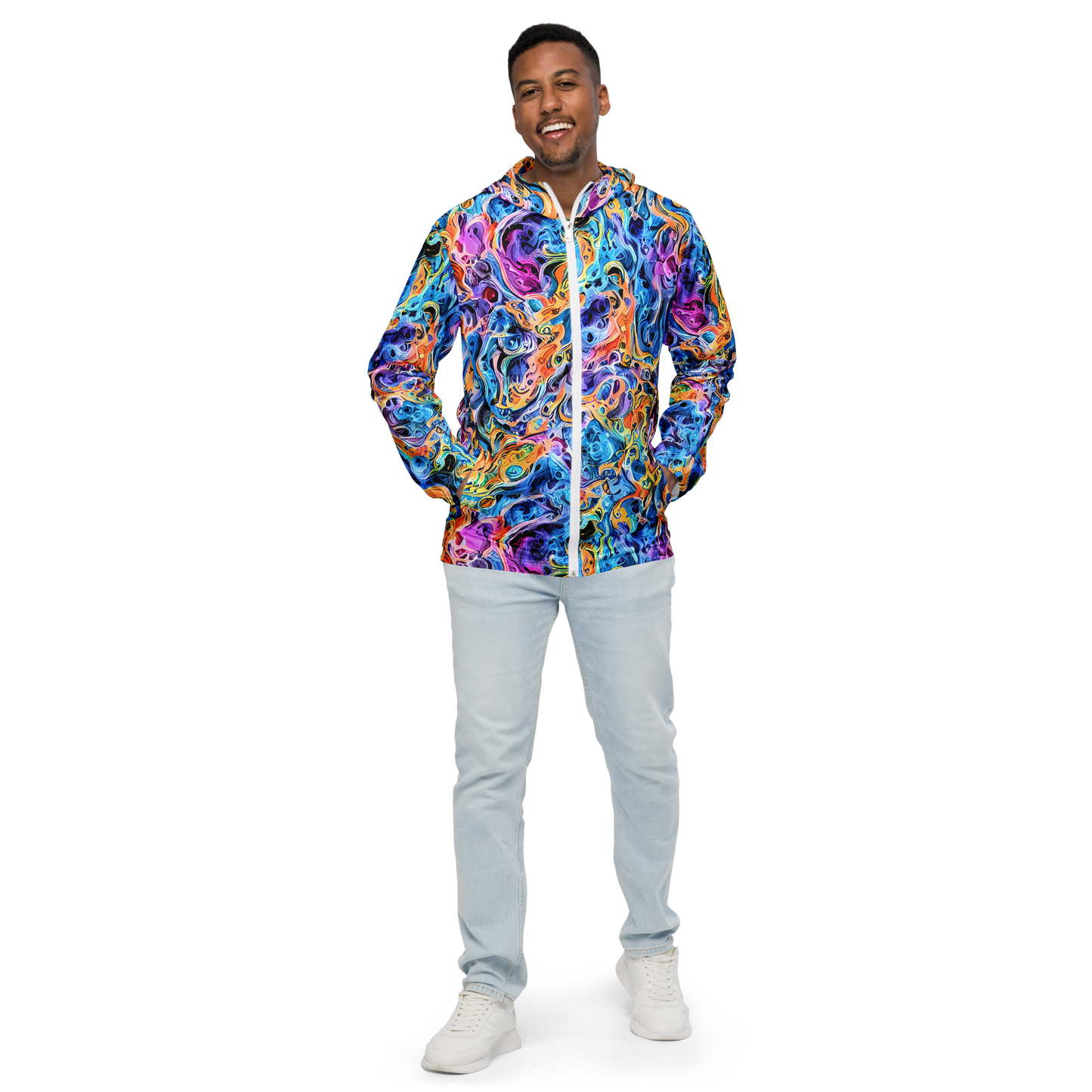 Men's Windbreaker - Rococo Vortex