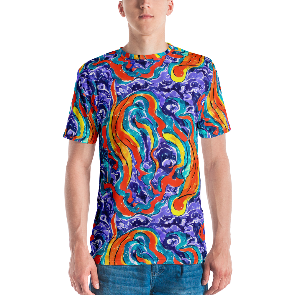 Men's Crew Neck T-Shirt - Galactic Waves