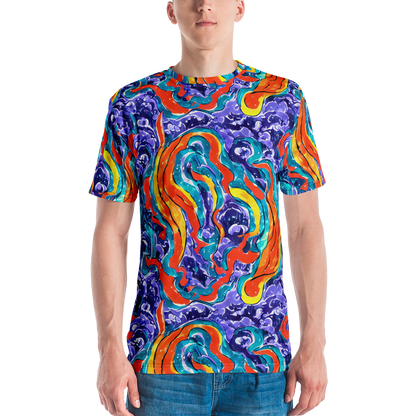 Men's Crew Neck T-Shirt - Galactic Waves