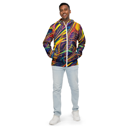 Men's Windbreaker - Vector Rhapsody