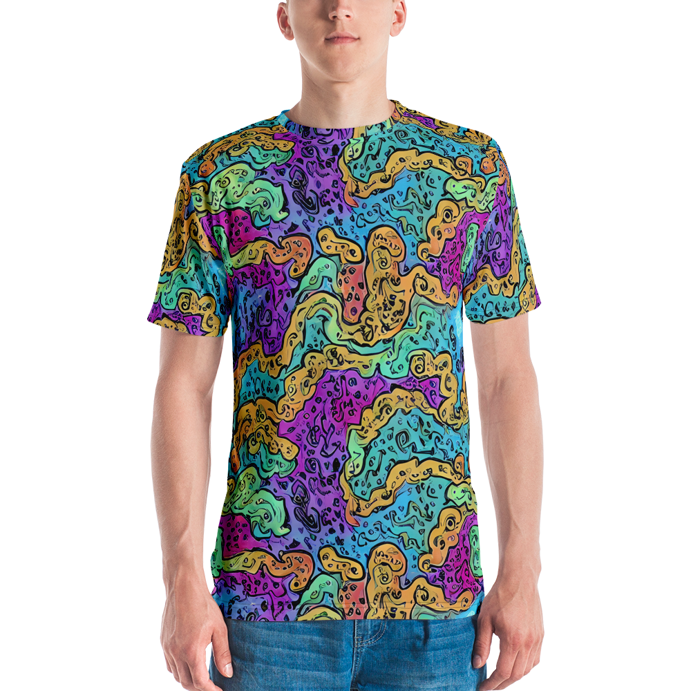 Men's Crew Neck T-Shirt - Intergalactic Graffiti