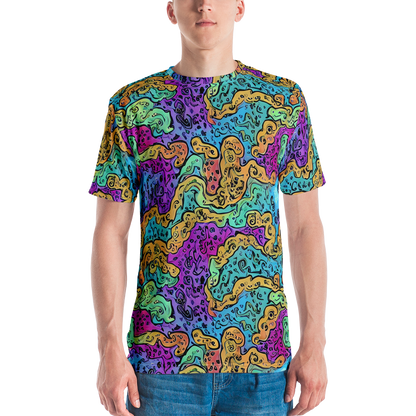 Men's Crew Neck T-Shirt - Intergalactic Graffiti