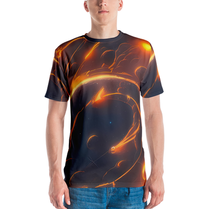 Men's Crew Neck T-Shirt - Inferno Spirals