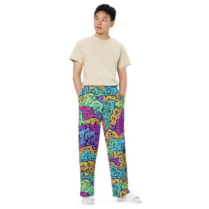 Wide-Leg Pants - Intergalactic Graffiti