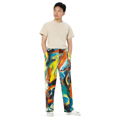 Wide-Leg Pants - Chromatic Vortex