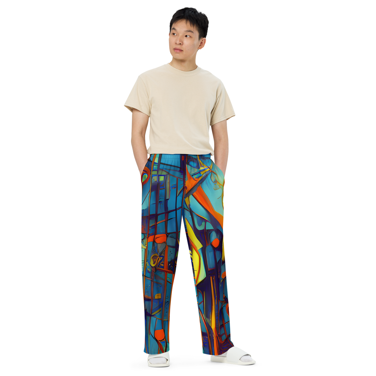 Wide-Leg Pants - Abstract Eddy