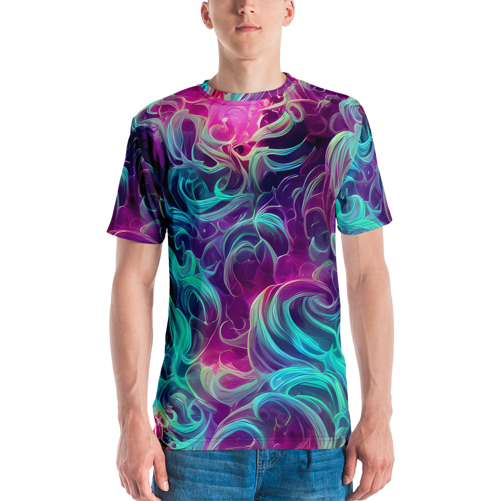 Men's Crew Neck T-Shirt - Galactic Bloom