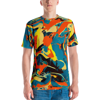 Men's Crew Neck T-Shirt - Abstract Tango