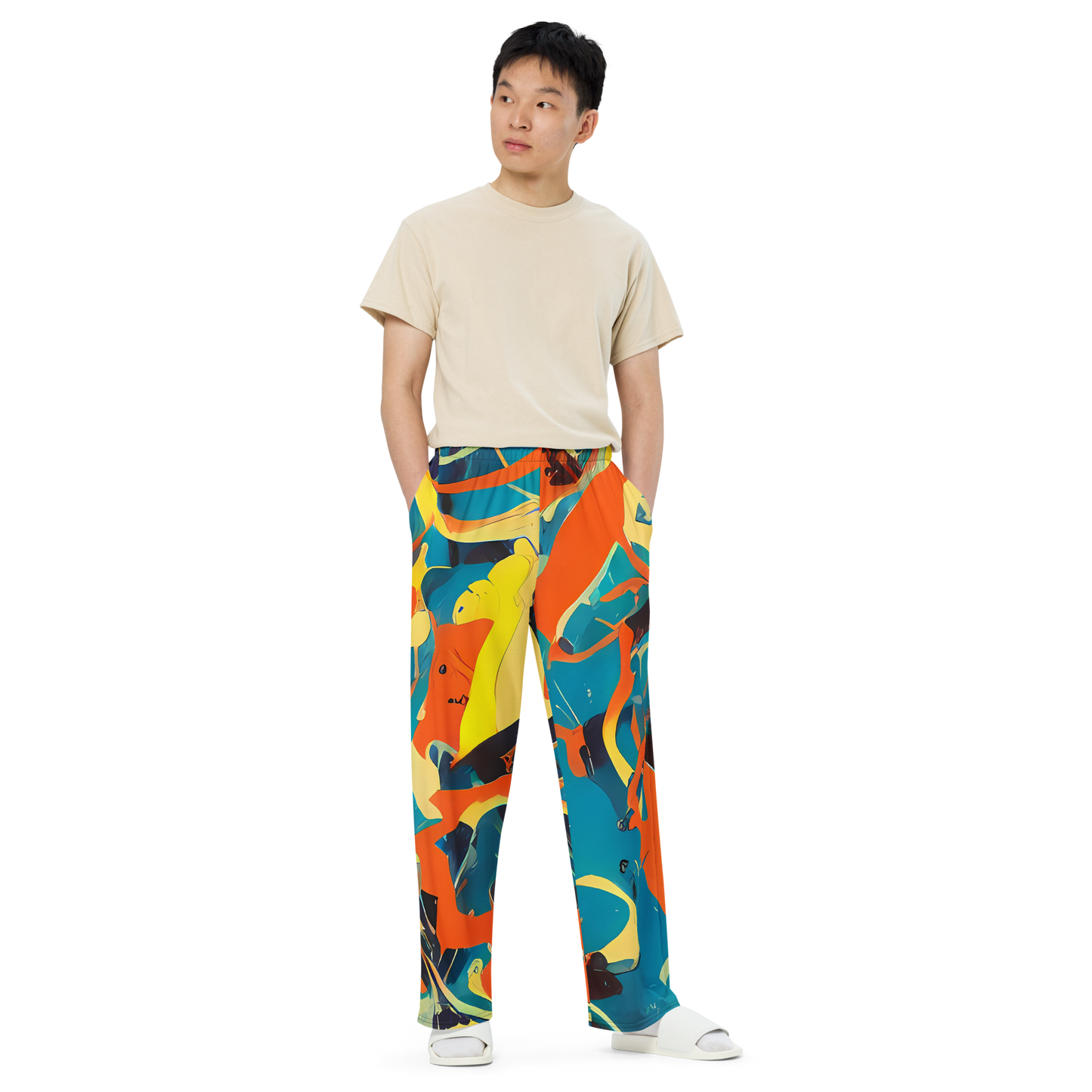 Wide-Leg Pants - Abstract Tango