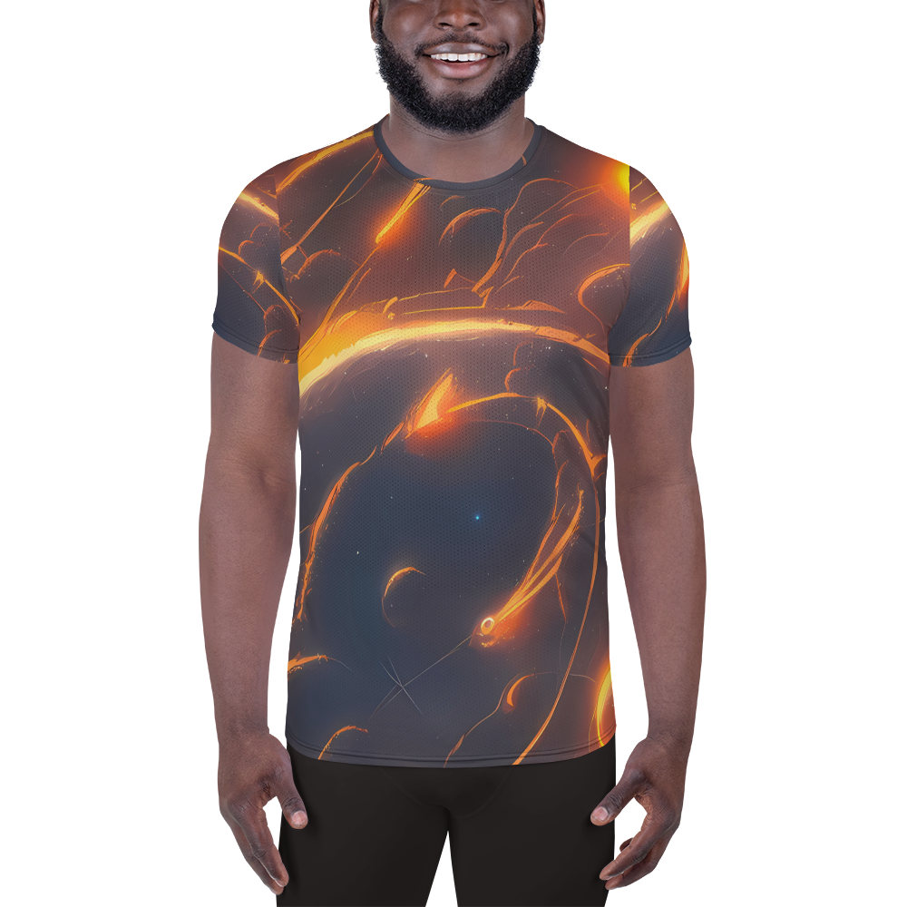 Men's Athletic T-Shirt - Inferno Spirals