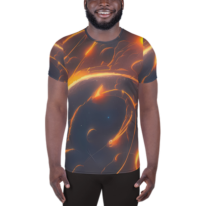 Men's Athletic T-Shirt - Inferno Spirals