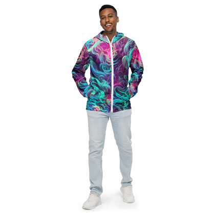 Men's Windbreaker - Galactic Bloom