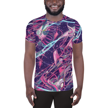 Men's Athletic T-Shirt - Neo-Tokyo Twirl