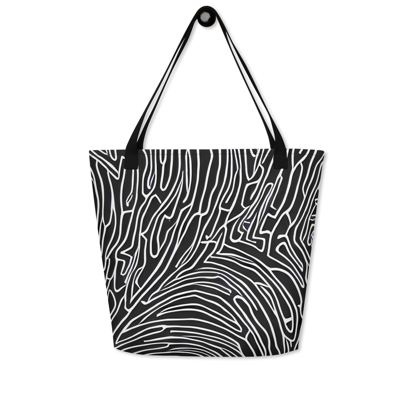 Large Tote Bag w/ Pocket - Acconci Waves