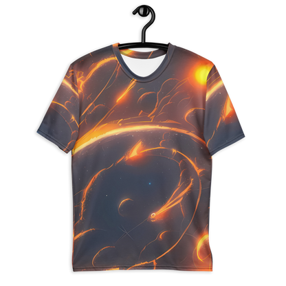 Men's Crew Neck T-Shirt - Inferno Spirals