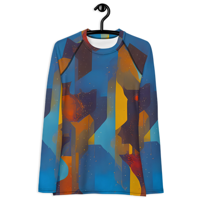 Women's Rash Guard - Cubist Dusk