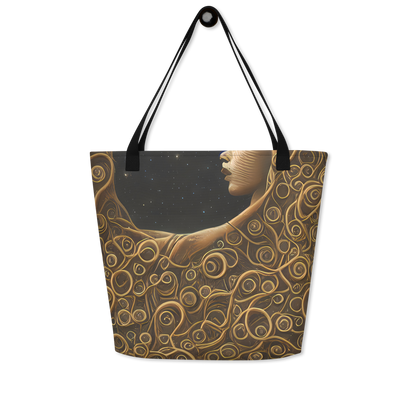 Large Tote Bag w/ Pocket - Ethereal Coils