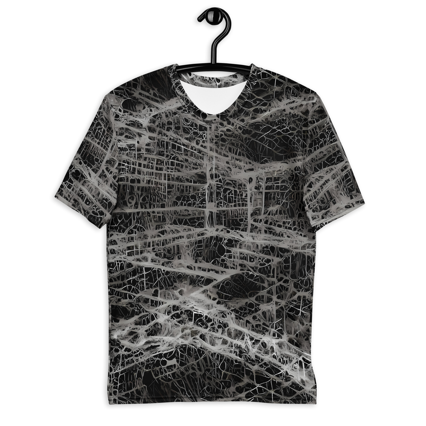 Men's Crew Neck T-Shirt - Monochrome Mesh