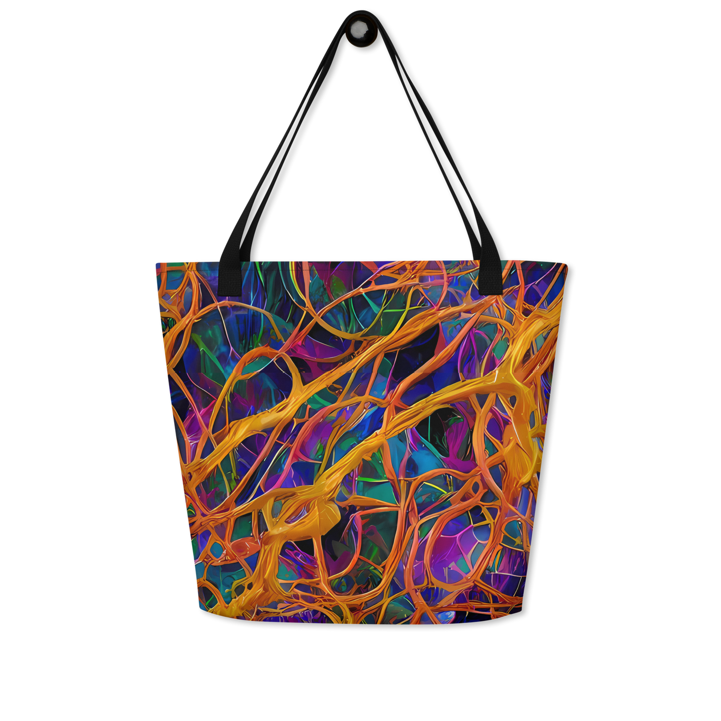 Large Tote Bag w/ Pocket - Spectral Weave