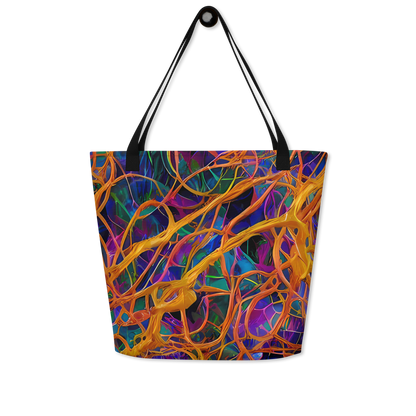 Large Tote Bag w/ Pocket - Spectral Weave