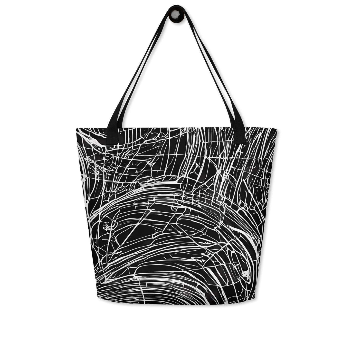 Large Tote Bag w/ Pocket - Biomech Spiral