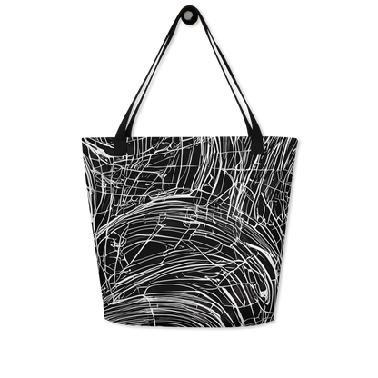 Large Tote Bag w/ Pocket - Biomech Spiral