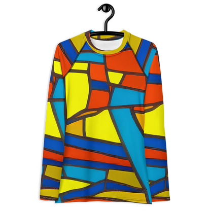 Women's Rash Guard - Mondrian Mesh